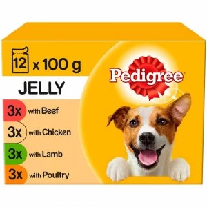 Image of Pedigree Pouch Adult Favorites in Jelly Wet Dog Food 12 x 100g