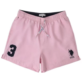 Image of US Polo Assn Swim Shorts Mens - Pink