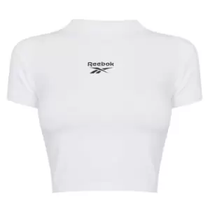 Image of Reebok Cropped T Shirt Womens - White