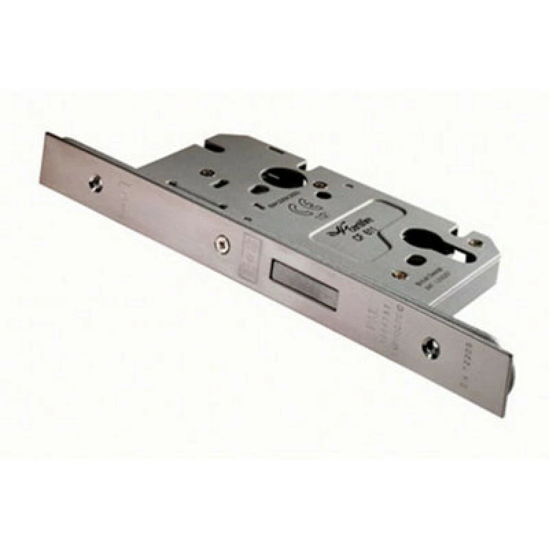 Image of Loops Architectural DIN Euro Profile Deadlock 60mm Backset Satin Stainless Steel Metallics unisex