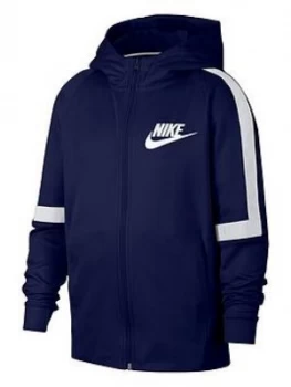 Image of Nike Sportswear Older Boys Tribute Jacket NavyWhite Blue Size Xs6 8 Years