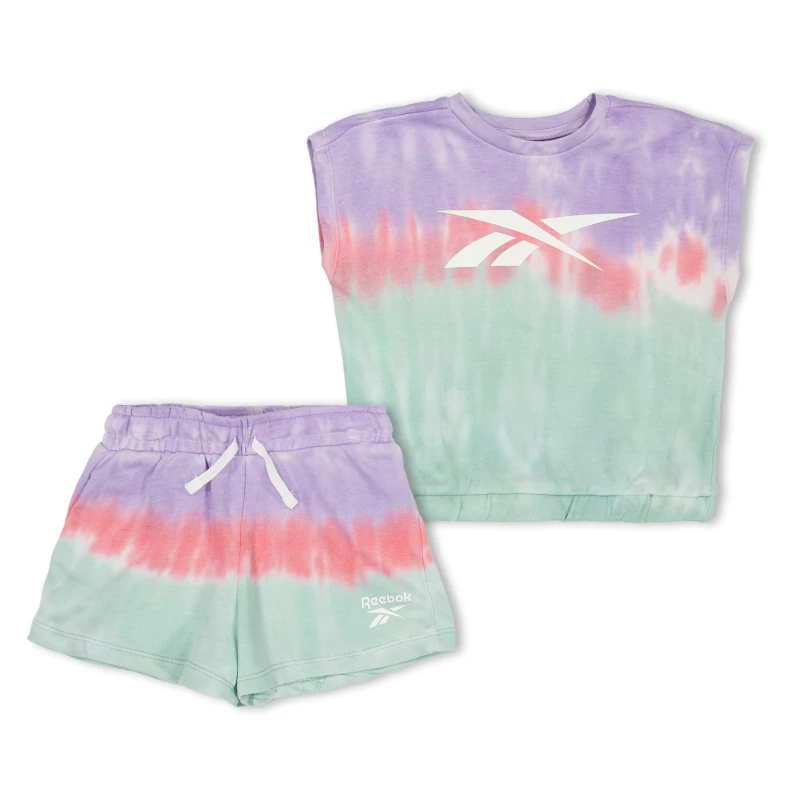 Image of Reebok Kids Tie Dye Top and Trouser Set Tie Dye female 7-8 (S)