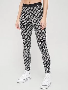 Image of Calvin Klein Jeans Milano All Over Print Logo Elastic Legging - Multi