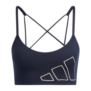 Image of adidas Aeroreact Training Light-Support Logo Bra W - Legend Ink / Wonder White
