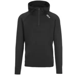 Image of Trespass Mens Robins Hooded 1/2 Zip Top (XS) (Black)