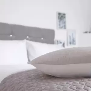 Image of Belledorm Panama Filled Quilted Cushion (One Size) (Natural)