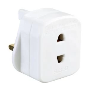 Image of BQ White 1 Gang 240V 1A Shaver adaptor