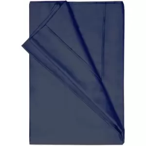 Image of Belledorm - 200 Thread Count Egyptian Cotton Flat Sheet (Single) (Navy) - Navy