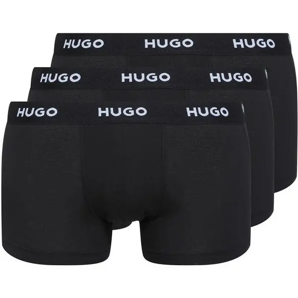 Image of Hugo 3 Pack Boxer Shorts - Black M