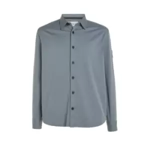 Image of Calvin Klein Jeans Monologo Badge Relaxed Shirt - Grey