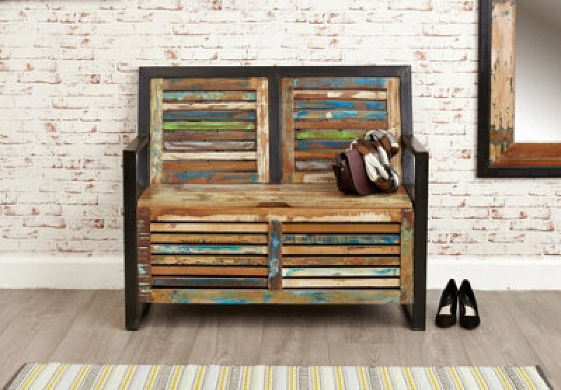 Image of Baumhaus Urban Chic Storage Monks Bench (With Shoe Storage)