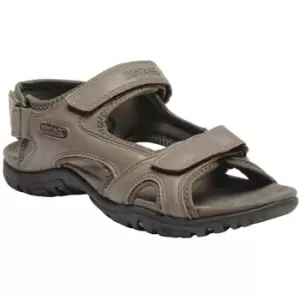Image of Regatta Mens Haris Three Strap Faux Leather Walking Sandals UK Size 8 (EU 42)