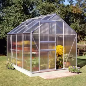 Image of 6'x8' Halls Aluminium Frame Polycarbonate Greenhouse (1.92x2.56m)