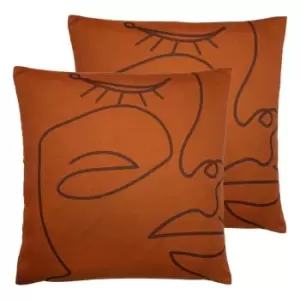 Image of Furn. Karma Twin Pack Polyester Filled Cushions Multi