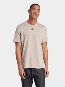 Image of adidas Melange T-Shirt - Beige, Beige, Size S, Men