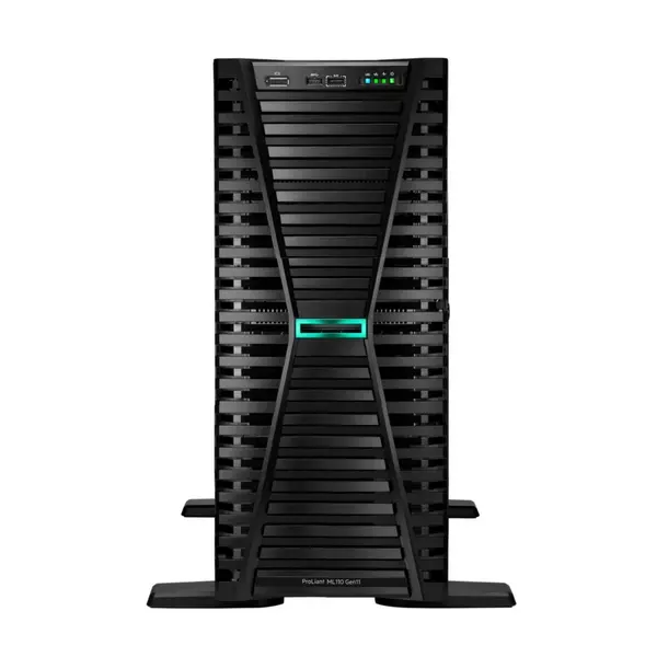 Image of HPE ProLiant ML110 Gen11 Intel Xeon Silver 4510 12c 1P 64GB-R MR408i-o 2.5 SFF 960GB SSD 1000W 4.5U Tower Server P71670-035
