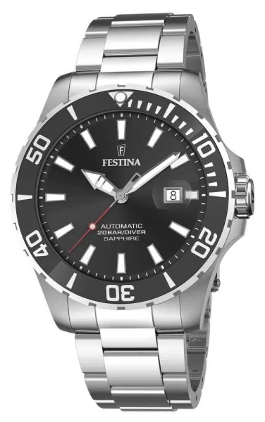 Image of Festina F20531/4 Mens Black Dial Stainless Steel Watch