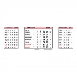 Image of At A Glance 3SR Refill Dates for At A Glance 3S19 Month View Calendar