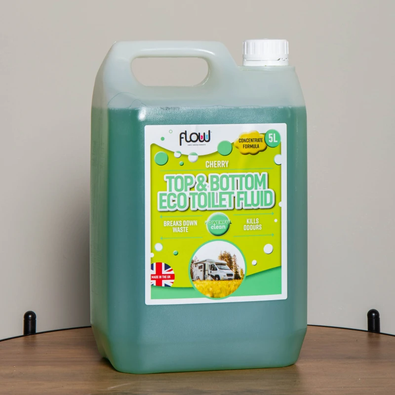 Image of 5 Litre Eco Top and Bottom Cleaner Toilet Fluid Solution for Motorhome, Caravan & Camping