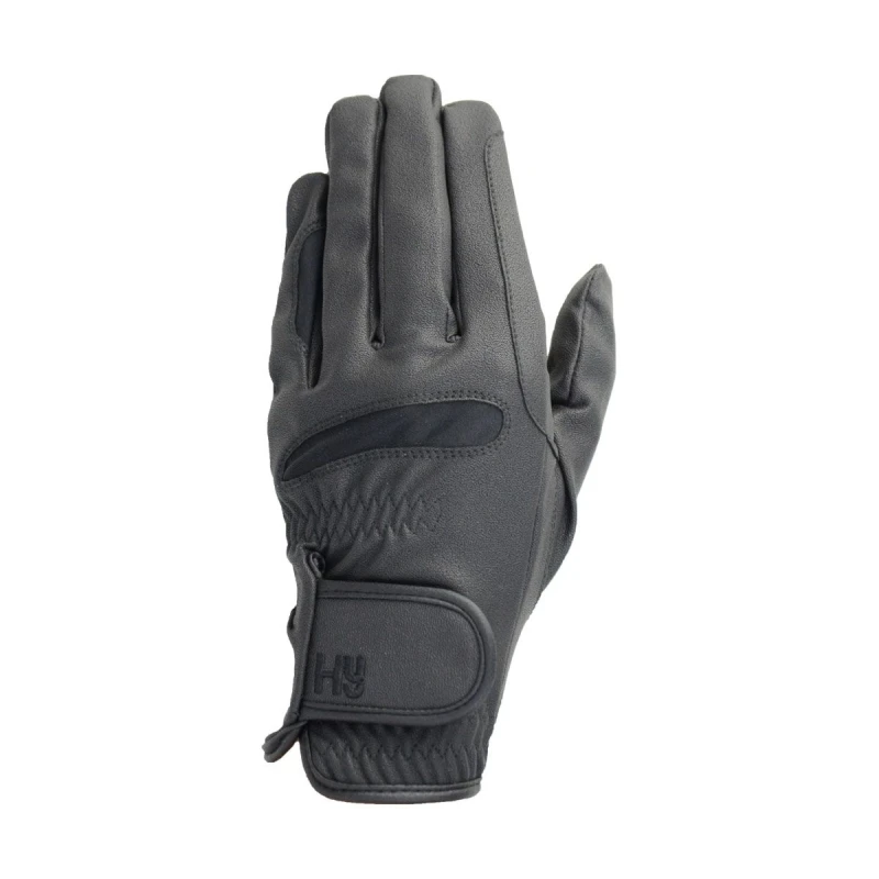 Image of Hy5 Mens Lightweight Leather Riding Gloves in Black Size: XS Black Male XS