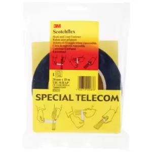 Image of 3M FE-5100-9030-4 Hook-and-loop tape for bundling Hook and loop pad (L x W) 10000 mm x 20 mm Black 10 m