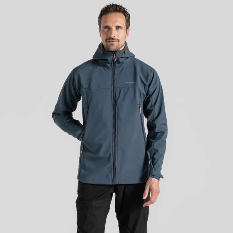 Image of Craghoppers Craghoppers Men 'Seer' Hooded Jacket in Navy Size: Medium Navy M Male 5063260010269