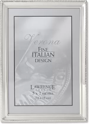 Image of Plain White Silver Promotion Frame 5x7