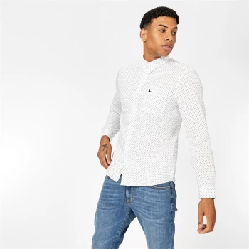 Image of Jack Wills Glenhurst Polka Dot Print Shirt - White