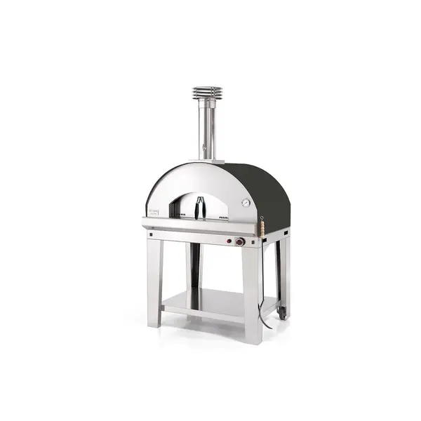 Image of Fontana Mangiafuoco Outdoor Freestanding Gas Pizza Oven with Trolley - Anthracite