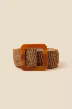 Image of Square Resin Buckle Straw Belt