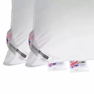 Image of Microfibre Extra Fill Pillow Pair - White - Homescapes