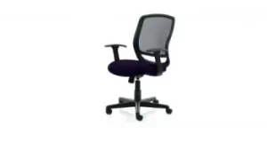 Image of Mave Task Operator Chair Black Mesh With Arms Bespoke Colour Seat Purple