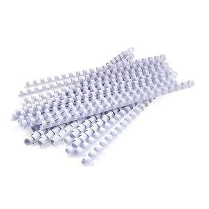 Image of Fellowes Apex Plastic Comb White 8mm Pack of 100 6200201
