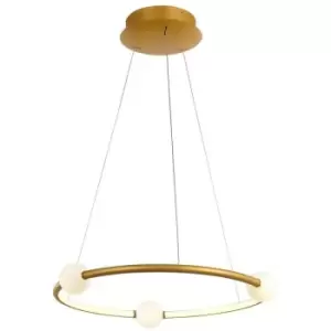 Image of Italux Lighting - Italux Lausanne - Modern LED Hanging Pendant Antique Bronze, Warm White 3000K 2100lm Dimmable