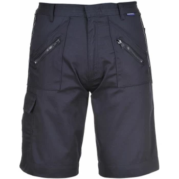 Image of Portwest - S889 - Navy Sz 4XL Action Work Shorts Safety Combat