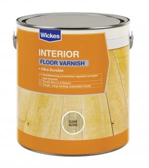 Image of Wickes Floor Varnish - Clear Gloss 2.5L