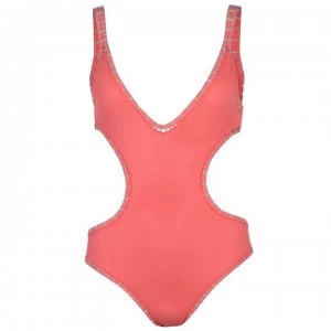 Image of USA Pro USA CutOut Swim Suit Ladies - Coral