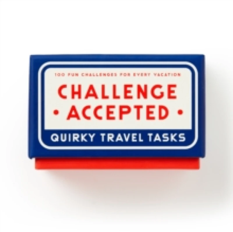 Image of Challenge Accepted Travel Tasks Card Deck. Cards. By Brass Monkey, Galison Books
