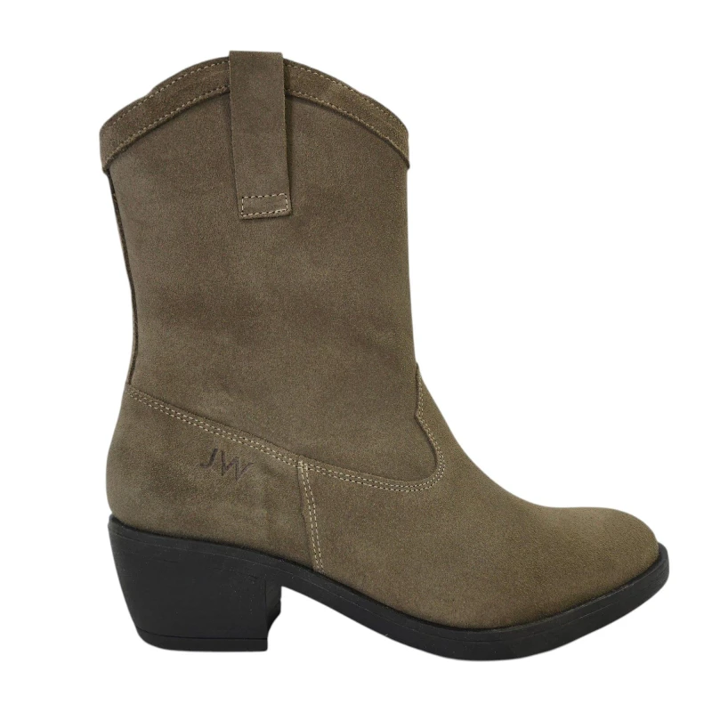 Image of Jack Wills Womens JW Dalida Suede Calf Chunky Heel Hiker Boots Taupe female 4 (37)