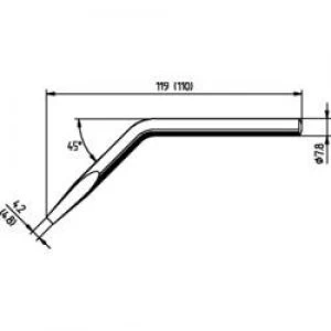 Image of Soldering tip Chisel shaped angled ERSADUR Ersa 082JD Tip size