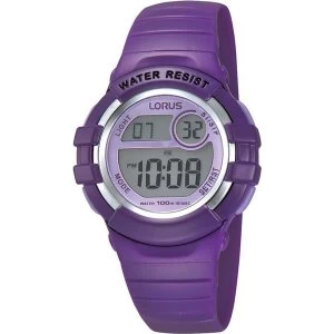 Image of Lorus R2385HX9 Childrens Digital Chronograph Watch - Purple