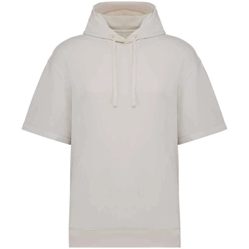 Image of Native Spirit Mens French Terry Short-Sleeved Hoodie in Ivory Size: XS Ivory Male XS