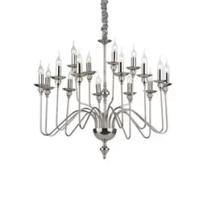Image of Artu 16 Light Crystal Chandelier Chrome Finish, E14