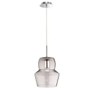 Image of Zeno 1 Light Large Ceiling Pendant Clear, E27