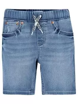 Image of Levis Boys Skinny Dobby Shorts - Light Wash, Light Wash, Size 5 Years