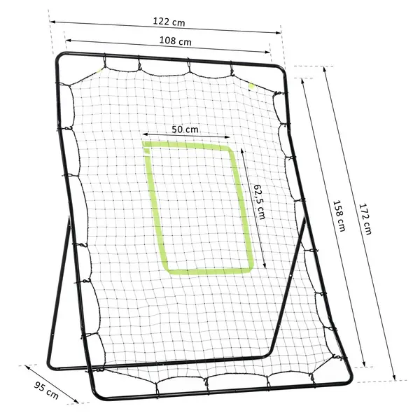 Image of Baseball Rebounder Net - HOMCOM TJ Hughes 5056029838853