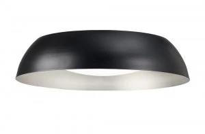 Image of Flush Ceiling Large LED 3000K, 3000lm, Matt Black, Silver, White Acrylic