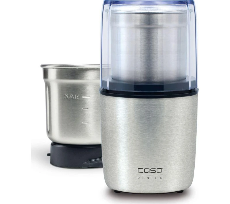 Image of CASO Kitchen Flavour Spice/Coffee Grinder - Black & Silver,Silver/Grey 4038437018318