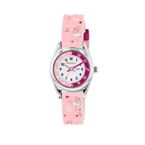 Image of Tikkers Pink Strap Silver Time Teacher Ballet Dancer Watch TK0205