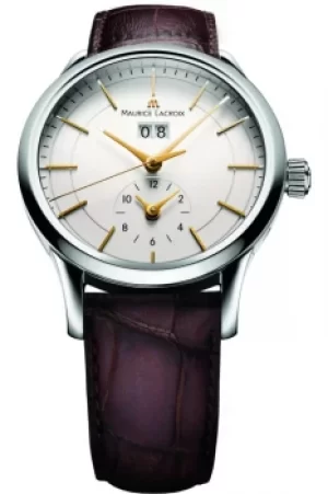 Image of Mens Maurice Lacroix Les Classiques Grande Date GMT Automatic Watch LC6088-SS001-130-1